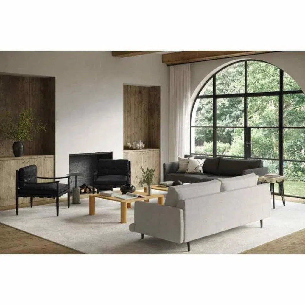 15 Inch Black Contemporary Accent Table - Modern Side Table for Living Room, Bedroom, or Office Decor