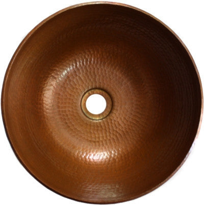 Hammered Copper Farmhouse Sink 12 Inch Round Vessel Sink - Perfect for Kitchen, Bathroom, and Bar Decor