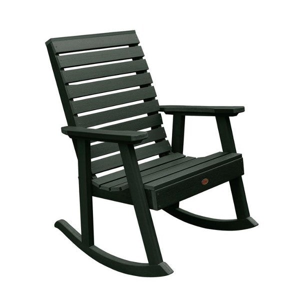 Weatherly Outdoor Rocking Chair - All-Weather Wicker Patio Rocker with Cushion | Perfect for Porch, Garden, Deck & Backyard Relaxation
