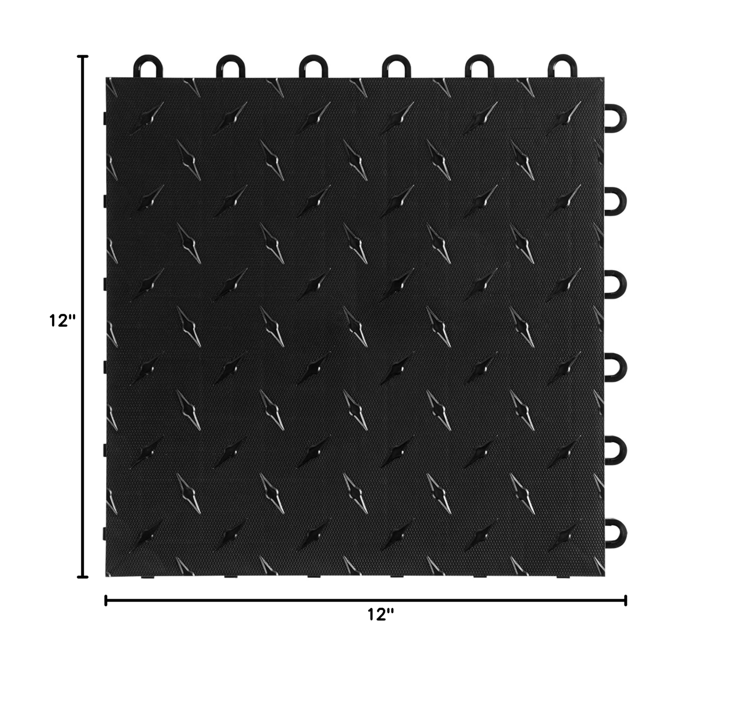 **Speedway Black Diamond Garage Floor Tiles 12