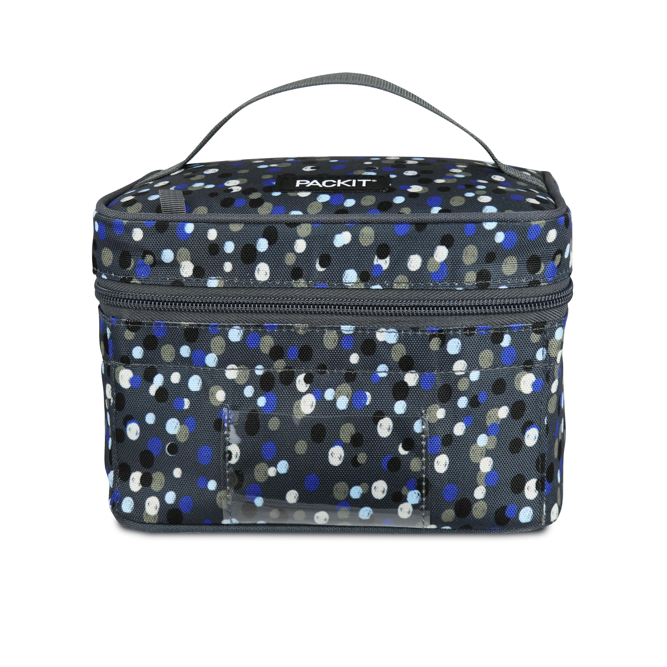 PackIt Freezable Breastmilk & Formula Cooler Bag with Insulated Storage - Scribble Dots Design for Nursing Moms, Travel & On-the-Go Use