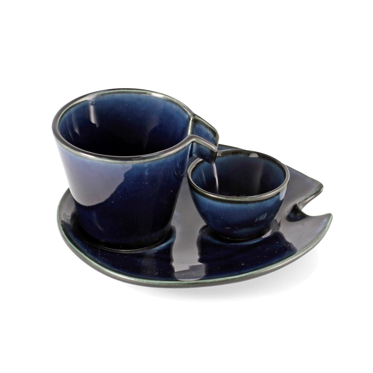 Premium Cobalt Blue Glossy Ceramic Sake Set - 4 oz Japanese Sake Server with Elegant Design for Sushi Restaurants, Dinner Parties & Asian Cuisine