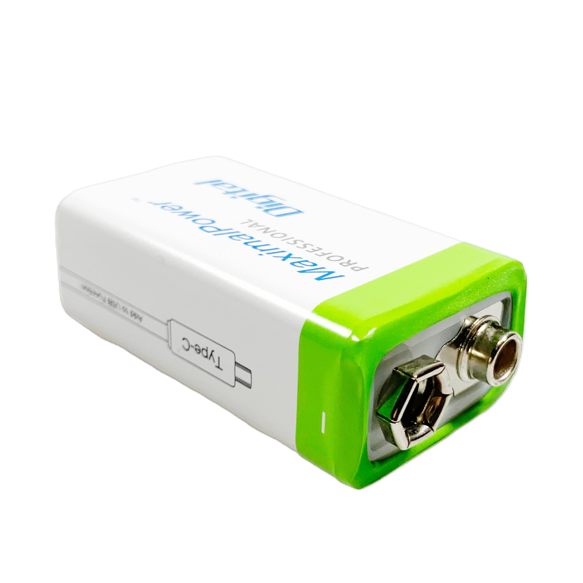 9V 650mAh Rechargeable Lithium Ion Battery with USB Type C Cable - Power for Guitar Pedals, Smoke Detectors & Electronic Devices