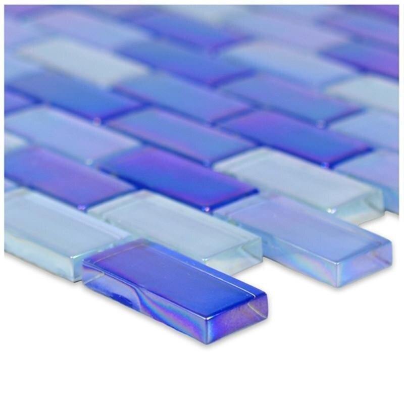 Premium Navy Blue Glass Pool Tile 1