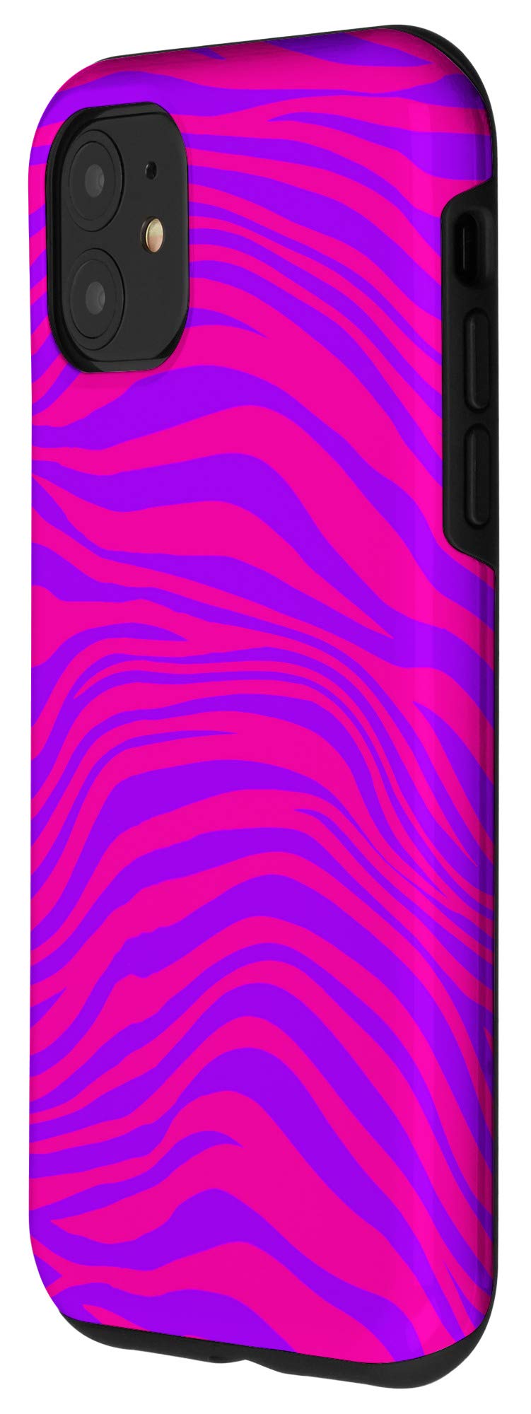 iPhone 11 Case - Pink & Purple Zebra Tiger Animal Print Protective Phone Cover | Trendy Design for Women & Girls | Perfect for Daily Use, Work & Travel