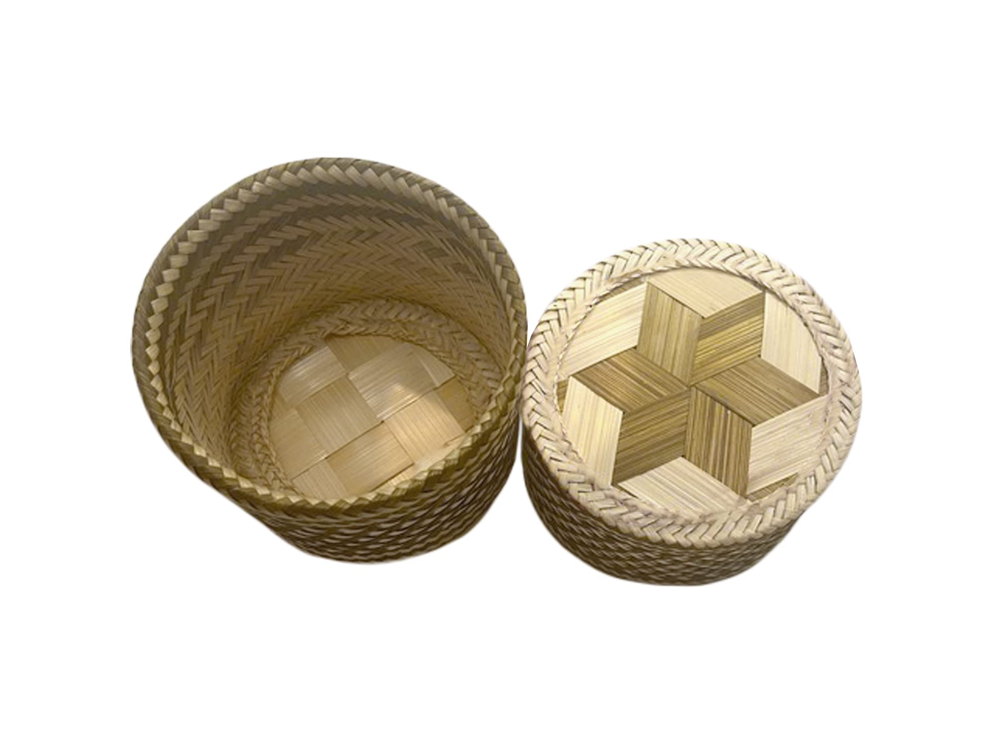 Natural Bamboo Rice Steamer - Durable, Eco-Friendly & Food Safe | Lightweight Sticky Rice Serving Basket (6 Cubic Inches) | Perfect for Asian Cuisine, Sushi Making & Healthy Meal Prep