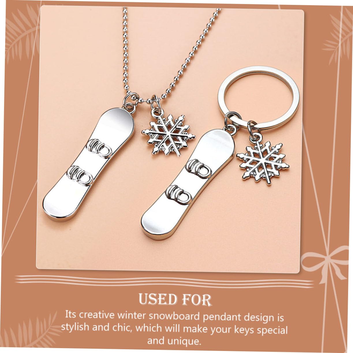 WRITWAA 3-Piece Snowboard Keychain Set - Cute Ski Keyring Pendant for Snowboarders - Perfect for Backpacks, Luggage & Snow Gear Accessories