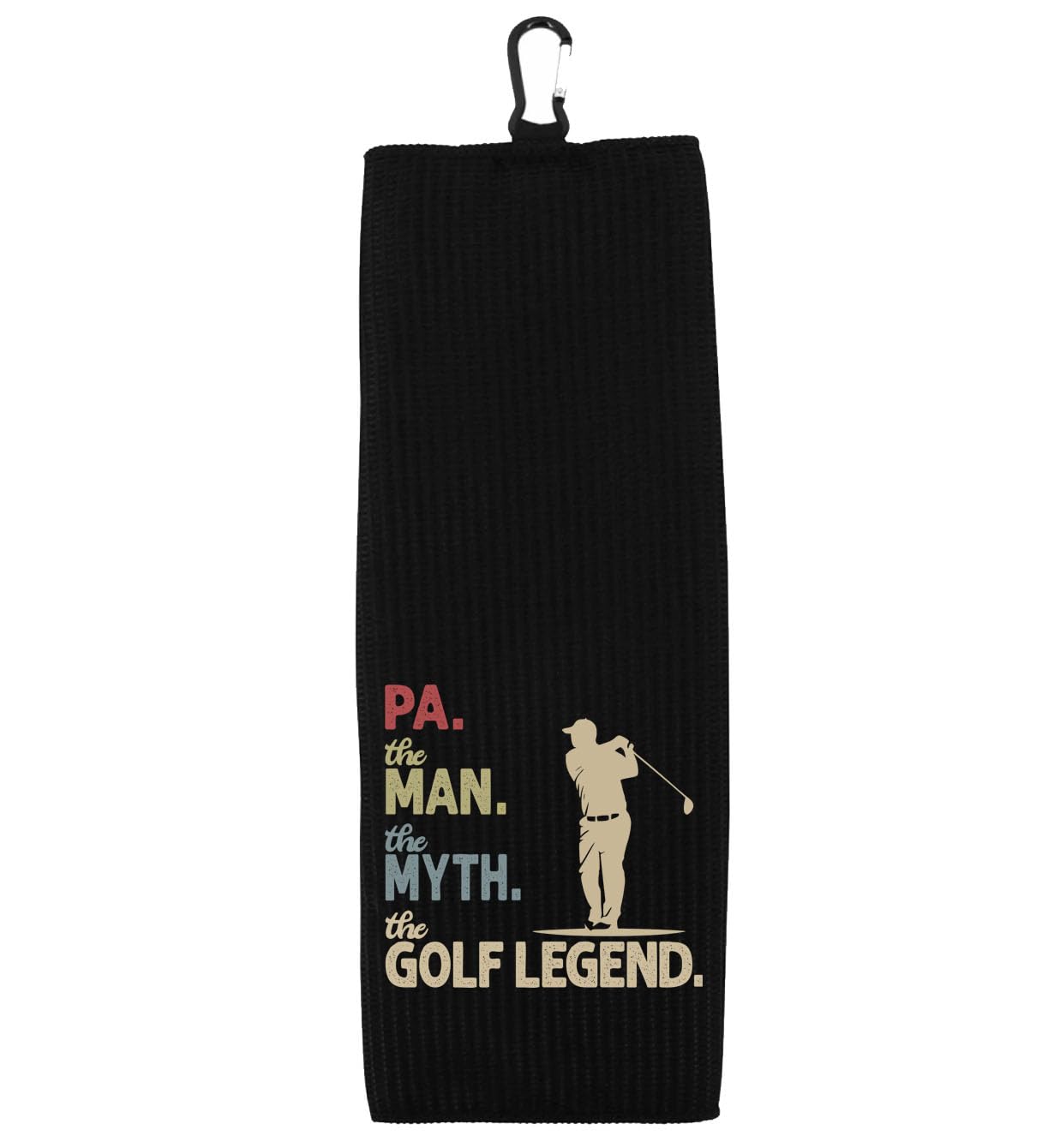 100% Microfiber Waffle Weave Golf Towel - Tri-Fold Design for Men | Perfect Gift for Golfers, Dad & Grandpa | Ideal for Golf Courses, Driving Range & Sports Events
