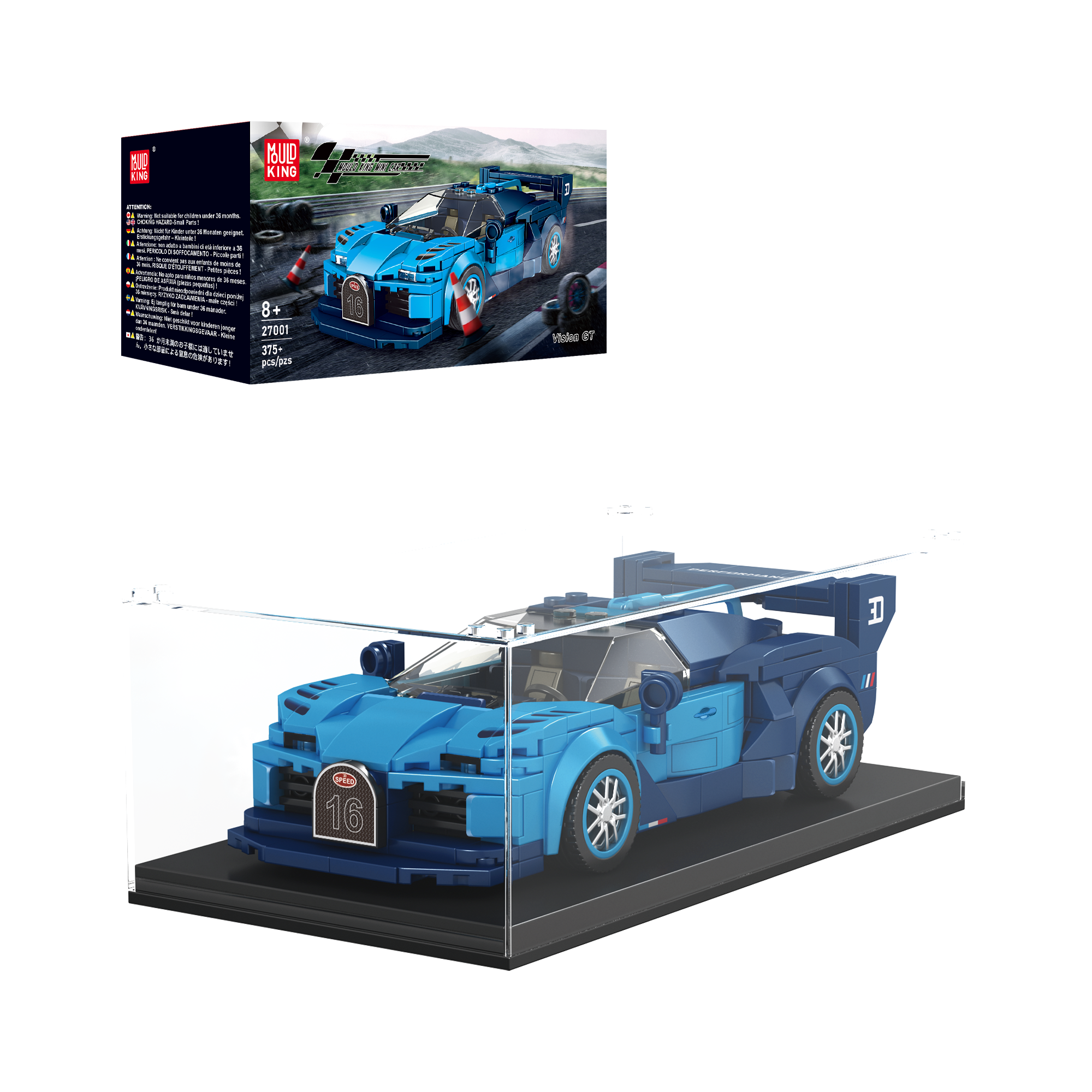 Mould King 27001 The Vision GT Mini Sports Car Building Set - 336 PCS DIY Model Kit for Adults & Teens - Perfect for Home Decoration, Gift Giving & Car Enthusiast Collections