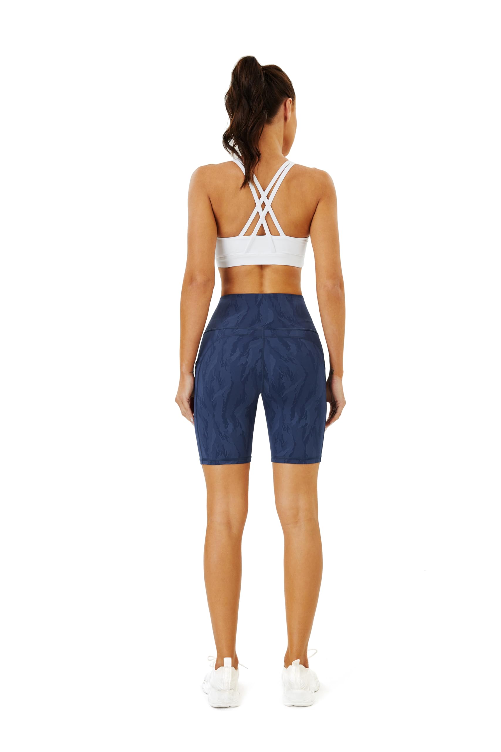 Neonysweets Women's High Waisted Running Shorts with Pockets - Breathable Yoga Workout Shorts for Women, Gym, Jogging & Active Lifestyle