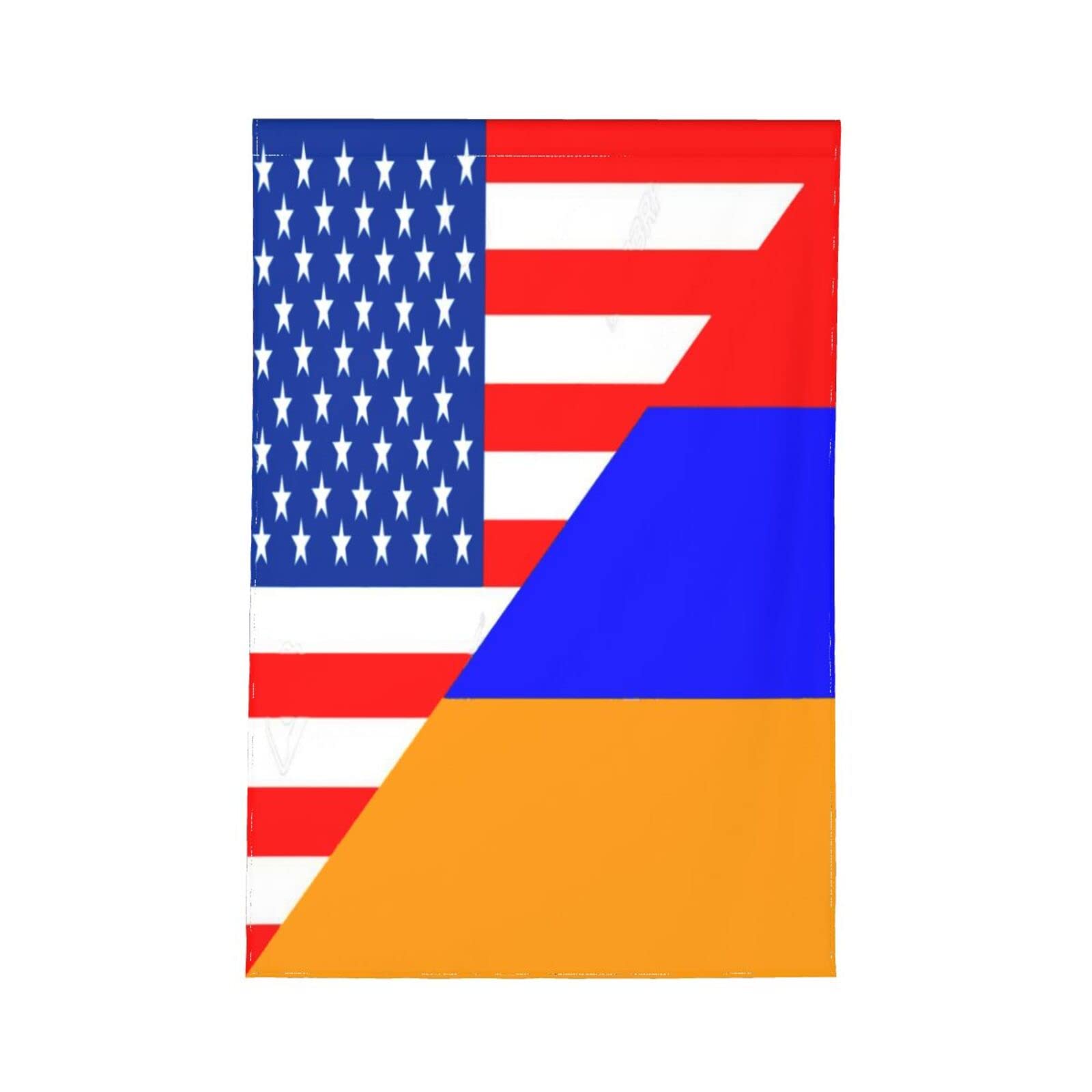 USA & Armenia Double Sided Flag - Patriotic Half American Half Armenian Outdoor Garden Flag for Yard Decor, Home Display & National Pride Celebrations
