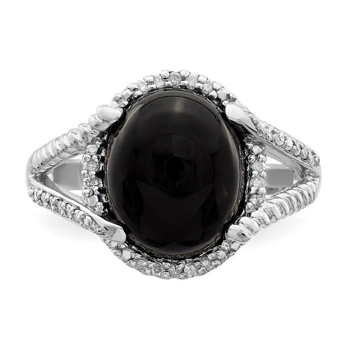925 Sterling Silver Simulated Onyx & Diamond Ring for Women | Elegant Fashion Jewelry | Perfect for Parties, Weddings & Everyday Wear