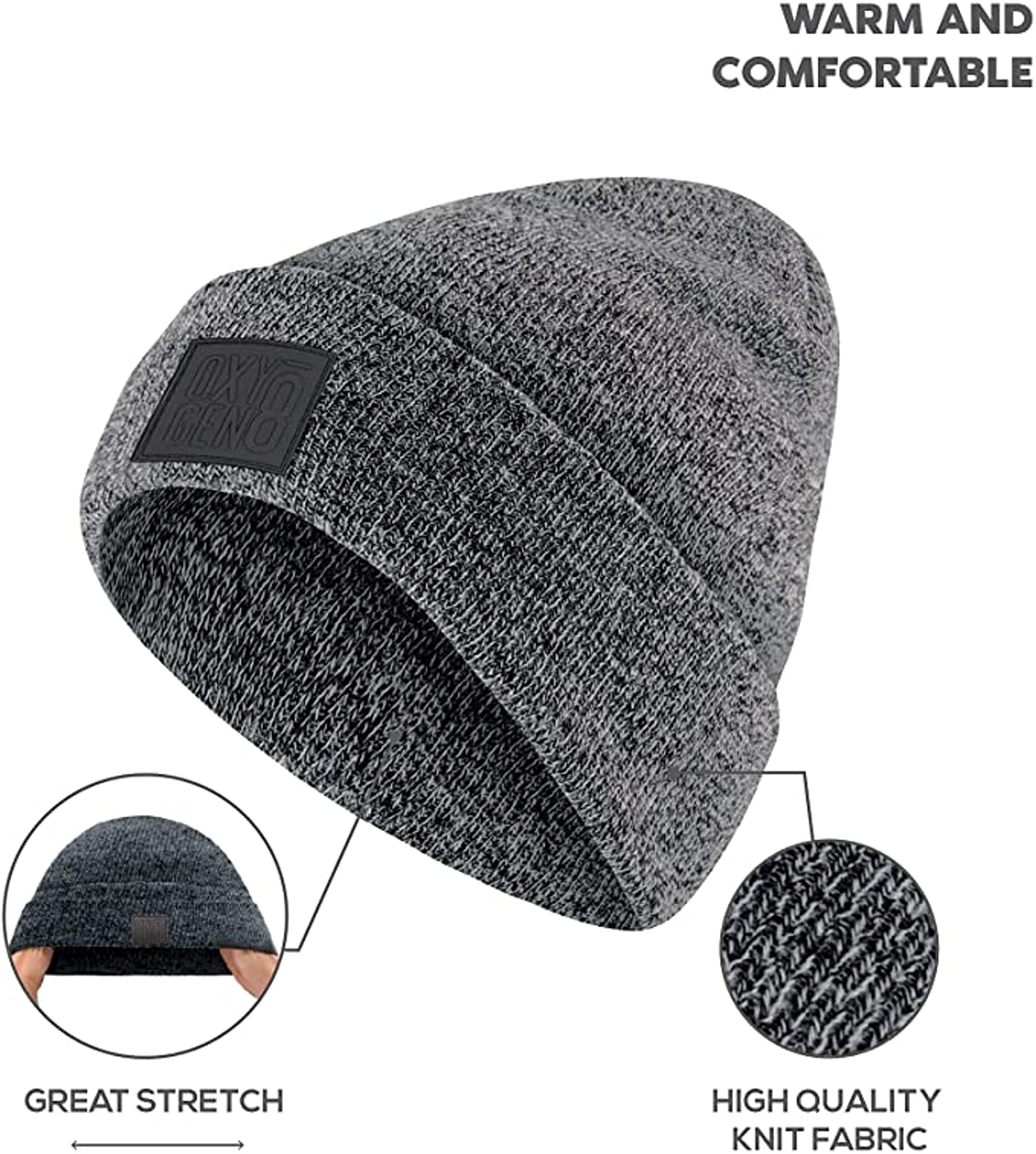 Soft & Stretchy Unisex Beanie Hats - Warm Knit Winter Skull Cap for Men & Women | Perfect for Skiing, Snowboarding & Cold Weather Activities