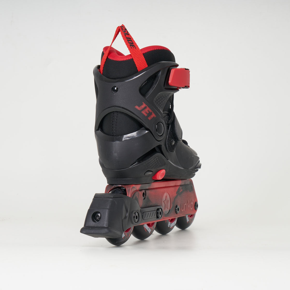 Powerslide Jet Junior Adjustable Inline Skates for Kids - Unisex Black Rollerblades for Boys & Girls - Perfect for Outdoor Fun, Skate Parks & Fitness Training