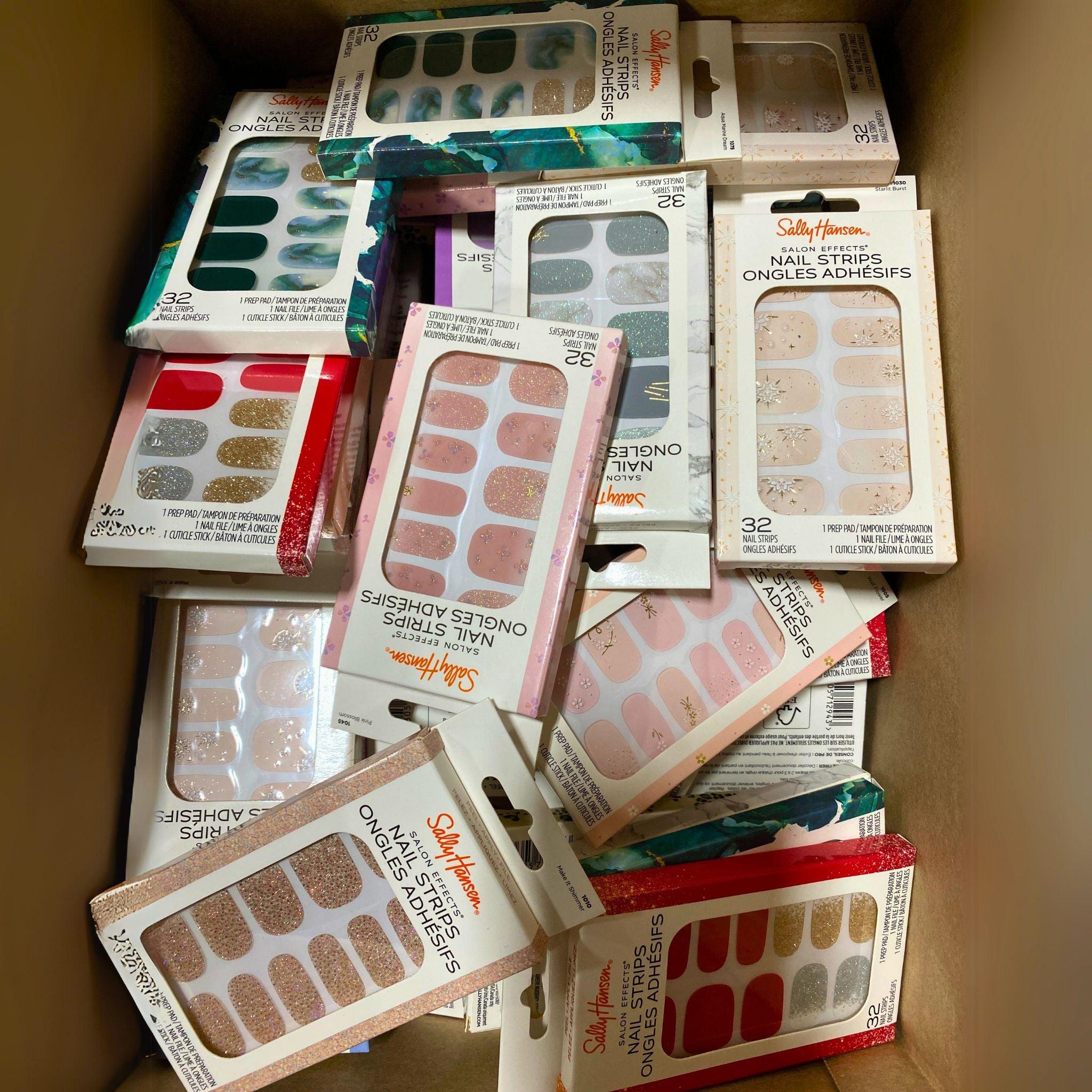Sally Hansen Salon Effects Nail Polish Strips - 32 Different Designs, 50 Count - DIY At-Home Manicure Kit for Parties, Weddings & Special Occasions