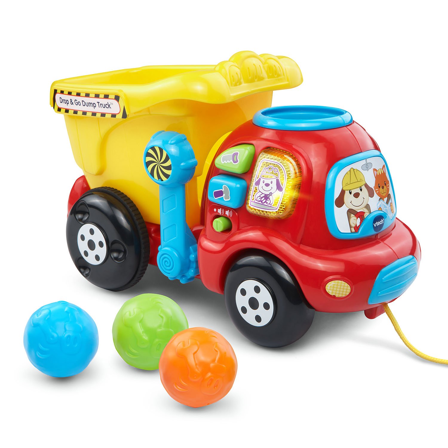 VTech Drop and Go Dump Truck - STEM Learning Toy for Toddlers Ages 1-3 | Interactive Educational Toy with Lights & Sounds | Frustration Free Packaging | Perfect for Early Childhood Development & Playtime Fun