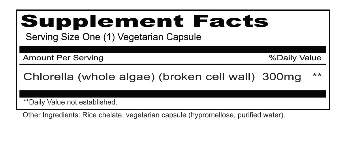 Organic Chlorella 300mg - 180 Vegetarian Capsules | Highest Chlorophyll Content | Natural Detox & Nutrient Supplement | Supports Immune Health & Digestion | Perfect for Daily Wellness Routine & Detox Programs