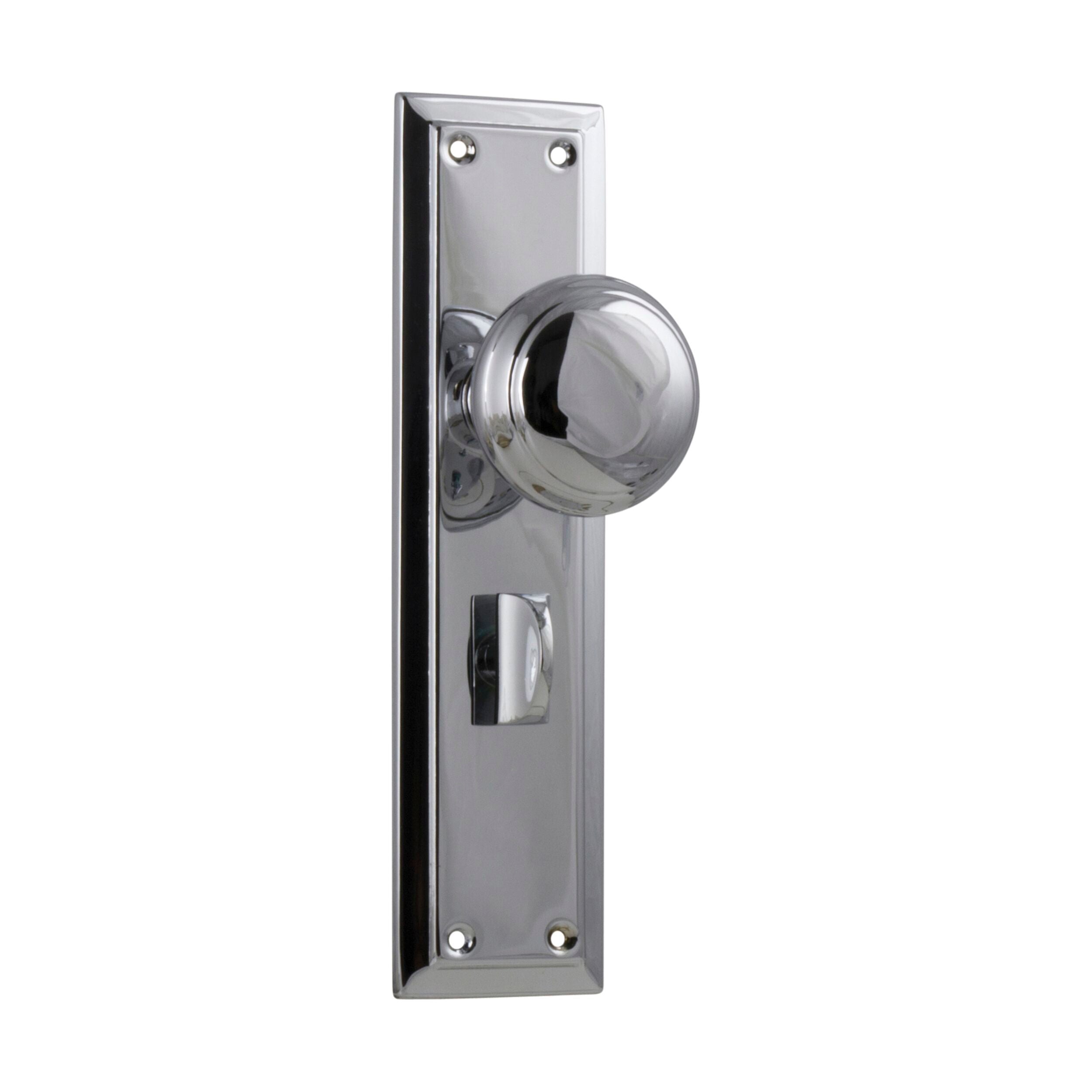 Richmond 0881P Privacy Door Knob Pair - Chrome Plated, H200xW50xP62mm - Perfect for Bedroom, Bathroom & Interior Doors