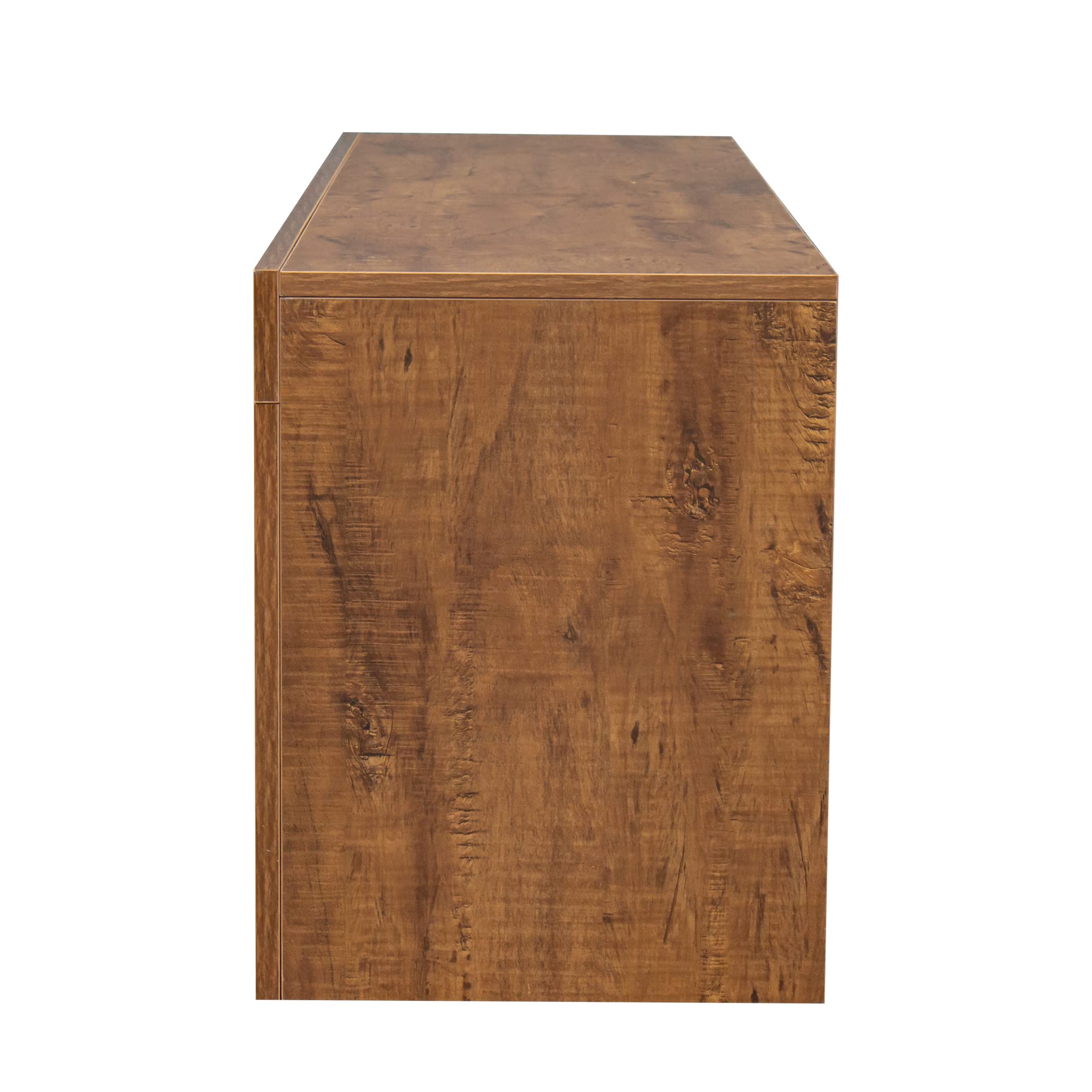 RGB LED TV Stand with Storage for Flat Screen TVs & Gaming Consoles - Modern Entertainment Center Cabinet in Living Room & Lounge - FIR Wood for Stylish Home Decor