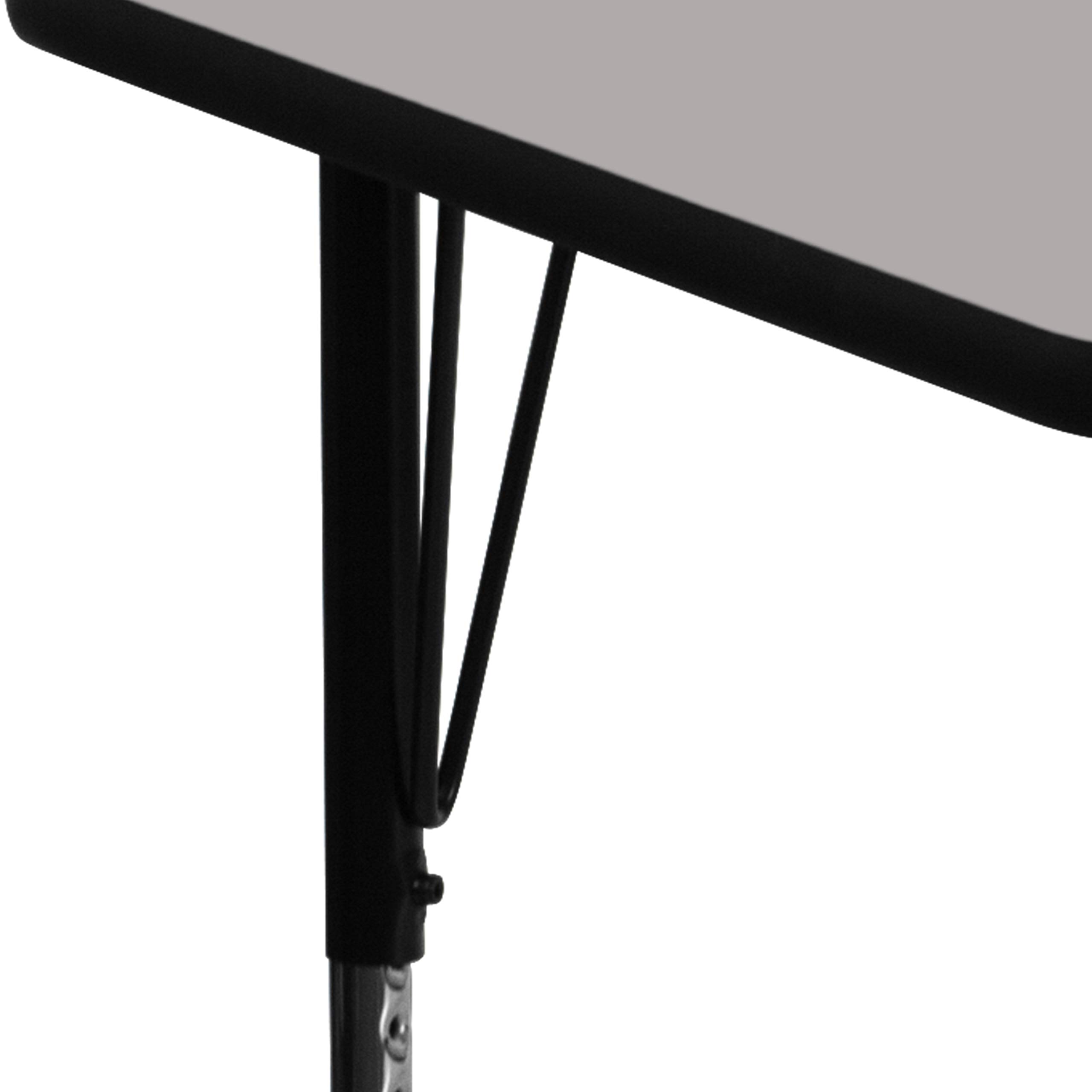EMMA + OLIVER 24x60 Inch Grey HP Laminate Adjustable Activity Table - Perfect for Classrooms, Offices, and Home Study Spaces