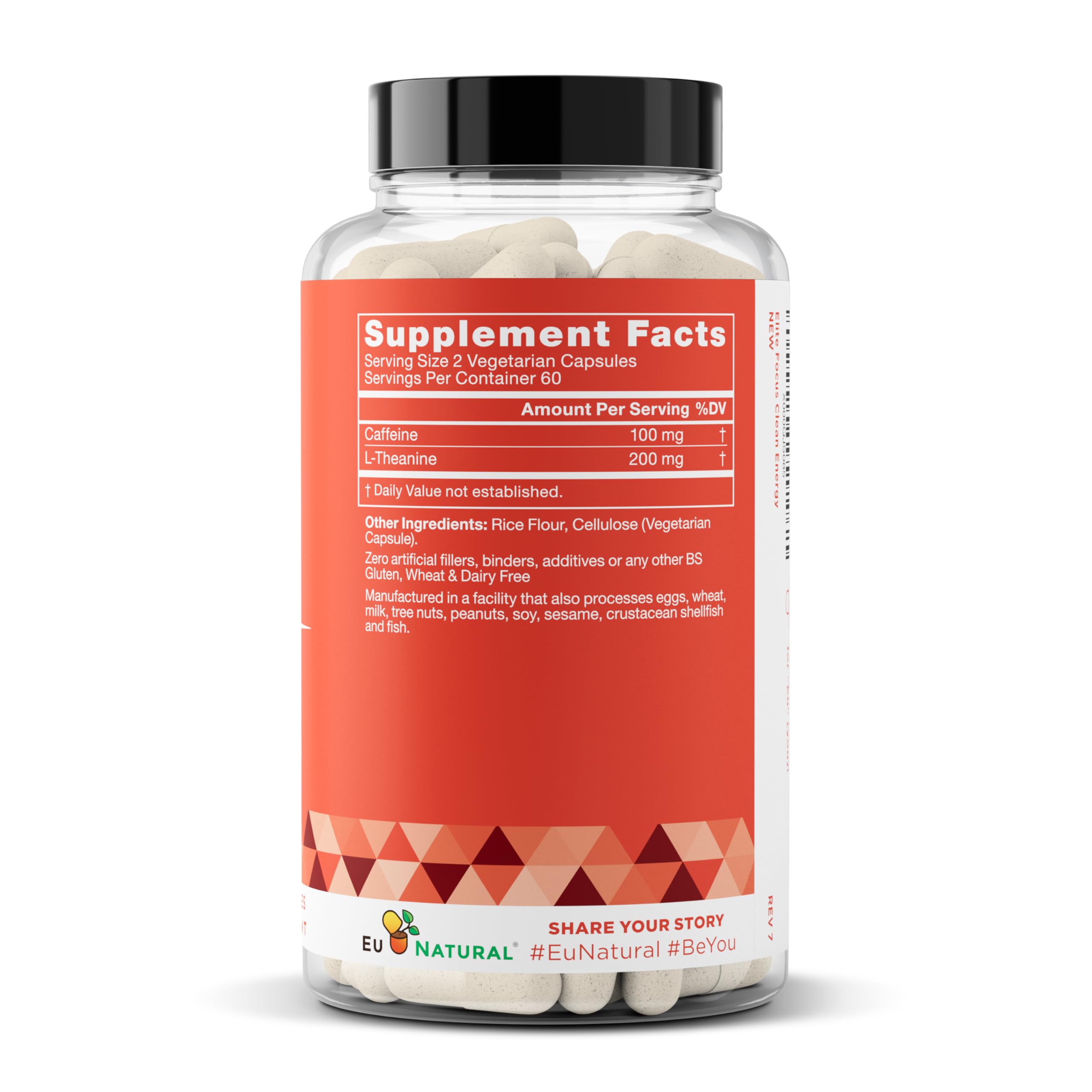 Elite Caffeine Pills with L-Theanine - 120 Soft Capsules for Jitter-Free Focus & Mental Clarity | Natural Nootropic Supplement for Cognitive Performance | Ideal for Studying, Workouts & Long Work Hours