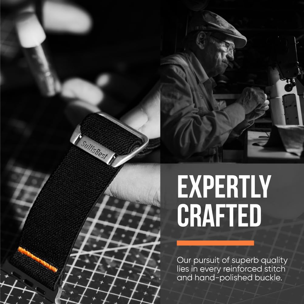 Suitisbest Sport Band for Apple Watch Ultra 2/Ultra - 49mm 45mm 44mm 42mm Nylon Solo Loop Replacement Strap - Compatible with iWatch SE Series 8/7/6/5/4 - Perfect for Running, Gym & Outdoor Activities