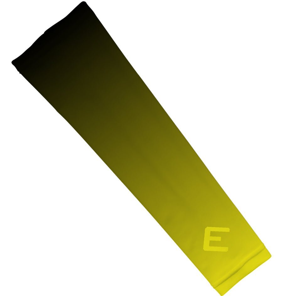 Yellow Faded Arm Sleeve - UV Protection & Compression Support for Basketball, Running & Outdoor Sports | Unisex Athletic Arm Cover