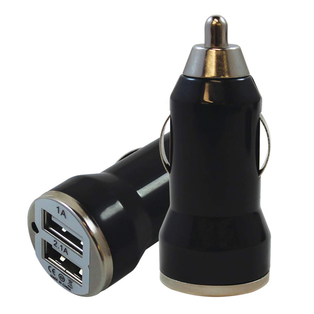 Harper Grove Dual USB Car Charger - 2-Port Fast Charging Adapter for LG Tribute Dynasty/Empire HD/Royal - Black Portable Phone Charger for Road Trips & Daily Commute