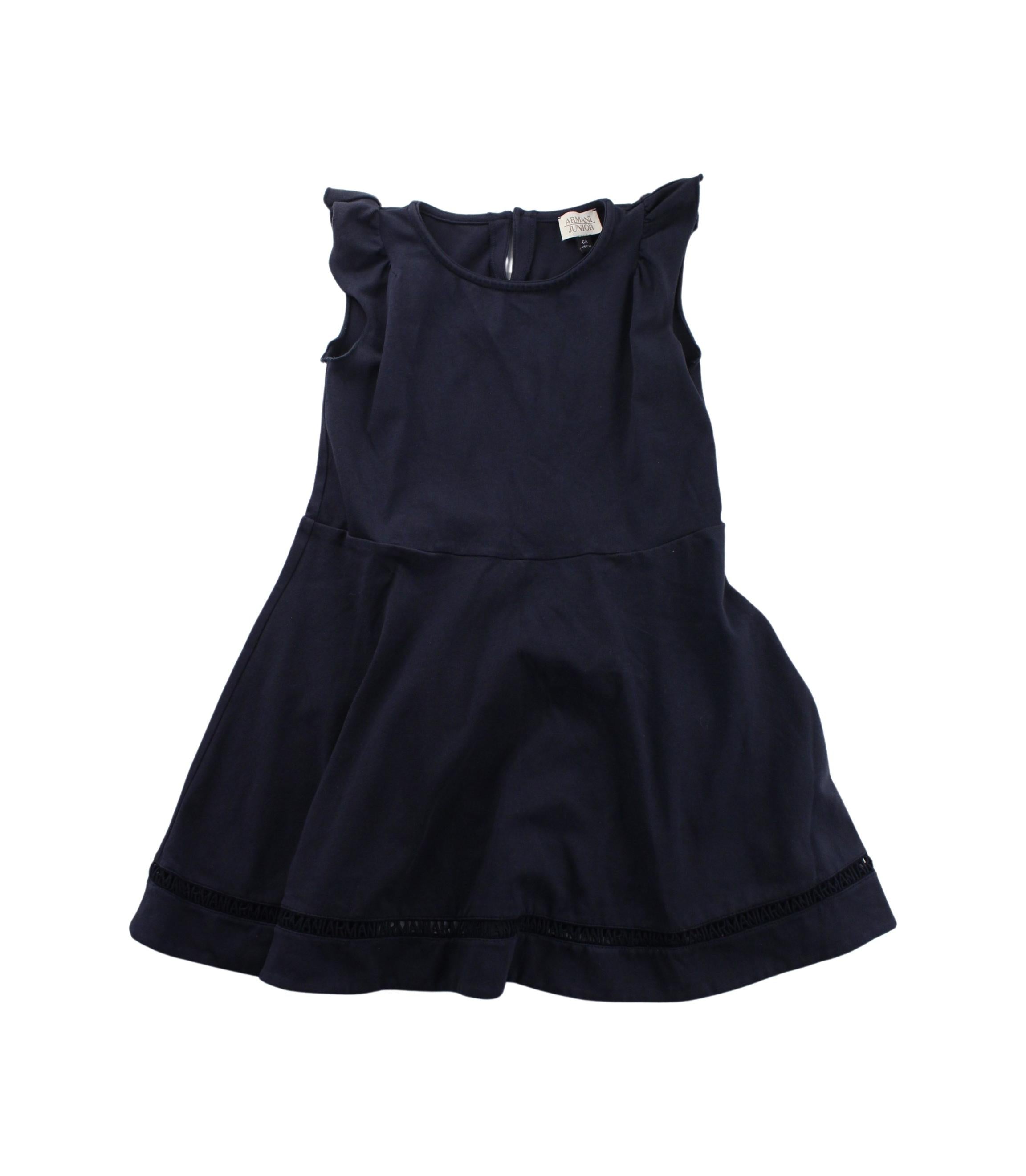 Armani Short Sleeve Cotton Dress for Girls Size 6T - Casual Summer Outfit for School, Parties & Family Gatherings