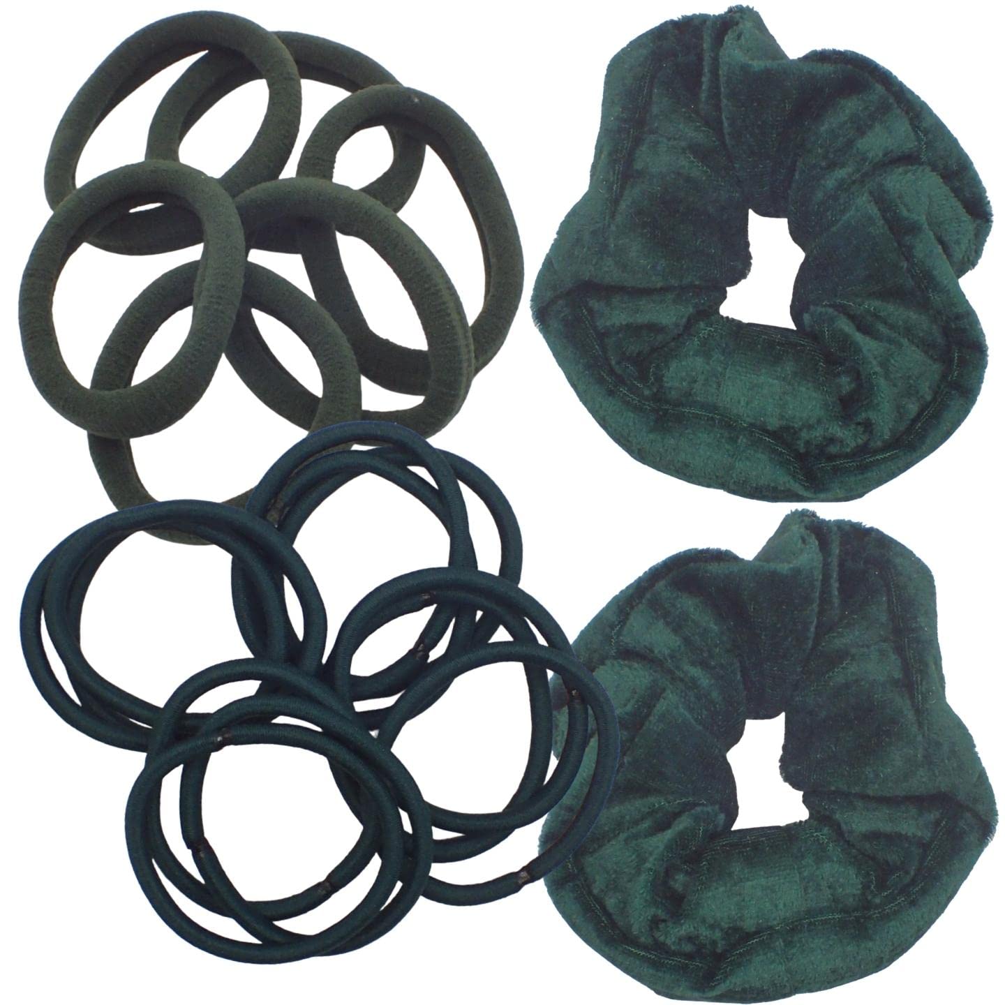Topkids 28-Piece Bottle Green School Hair Accessories Gift Set - Hair Clips, Headbands, Scrunchies for Girls | Perfect for School, Parties & Daily Use