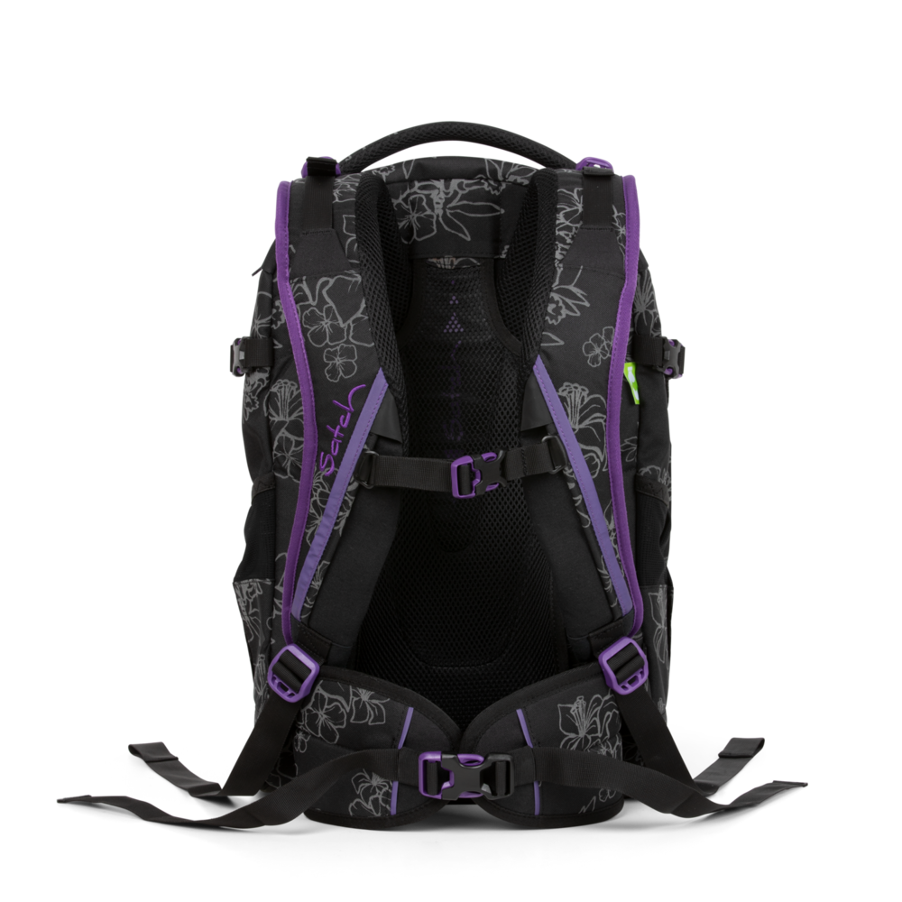 Satch Pack Ninja Hibiscus LUMI Edition - Stylish Waterproof Backpack for Travel, Work & Gym - Perfect for Commuters, Students & Outdoor Adventures