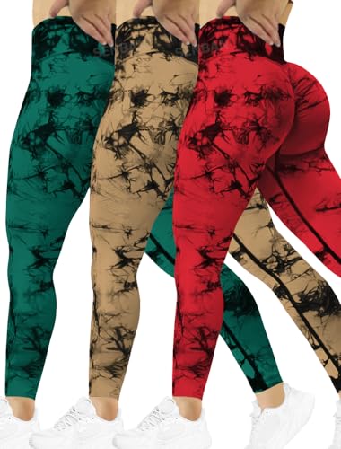 3 Pack Red Brown Green