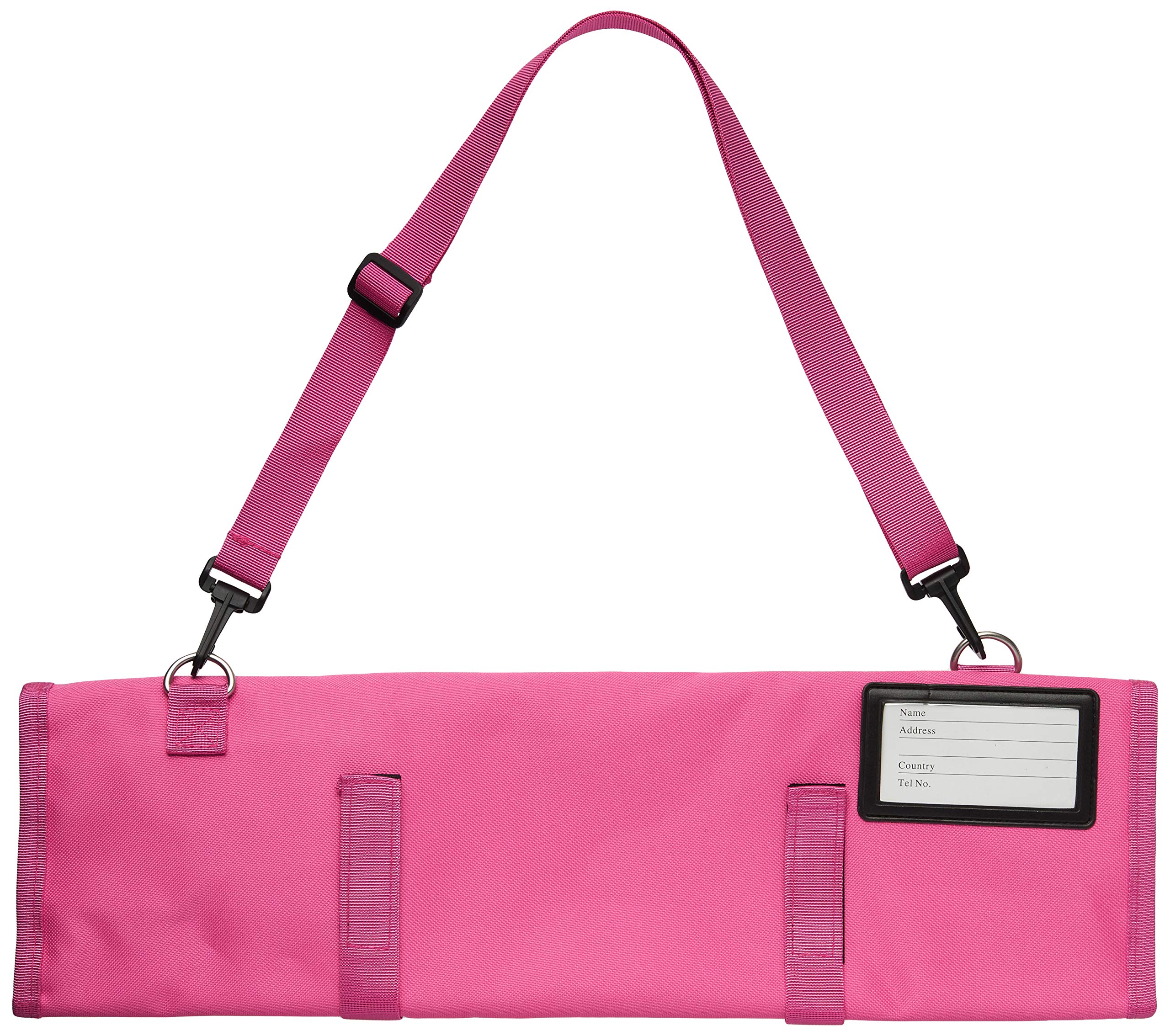 Premium Mercer Culinary 7-Pocket Knife Roll Storage Bag - Professional Chef Knife Organizer Case for Kitchen, Travel & Culinary School (Pink) - Perfect for Chefs, Home Cooks & Culinary Students