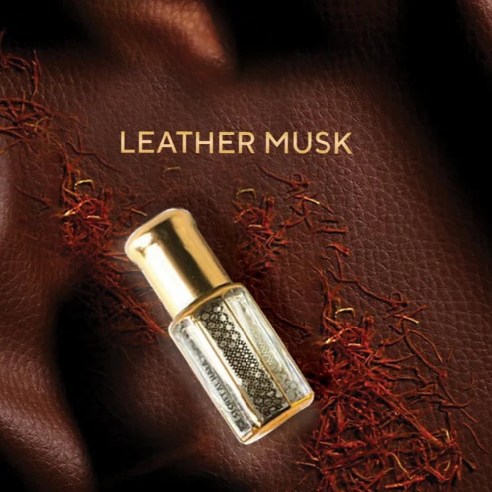 12ml Pure Zaffran Saffron Leather Musk Perfume Oil - VIP Signature Collection for Men & Women - Perfect for Date Nights, Special Occasions & Daily Wear