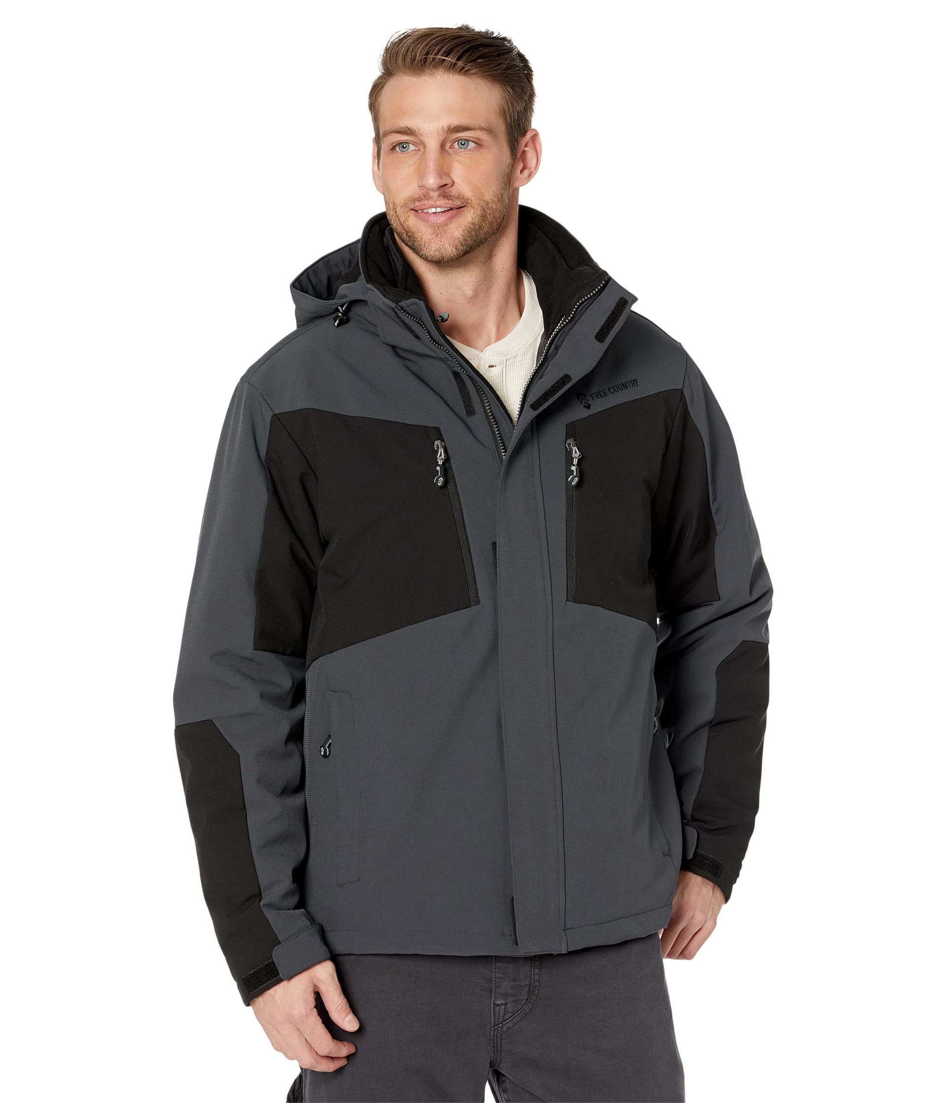 Men's Free Country FreeCycle® Montage 3-in-1 Waterproof Insulated Jacket - Lightweight Outdoor Hiking & Winter Sports Coat