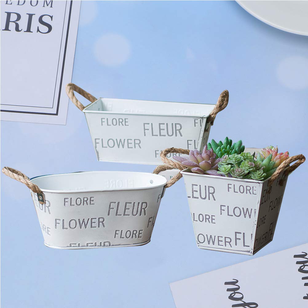DOITOOL 3-Pack Flower Pots - Small Planters for Succulents, Herbs & Indoor Plants - Decorative Ceramic Flower Holders for Home, Office & Garden Decor