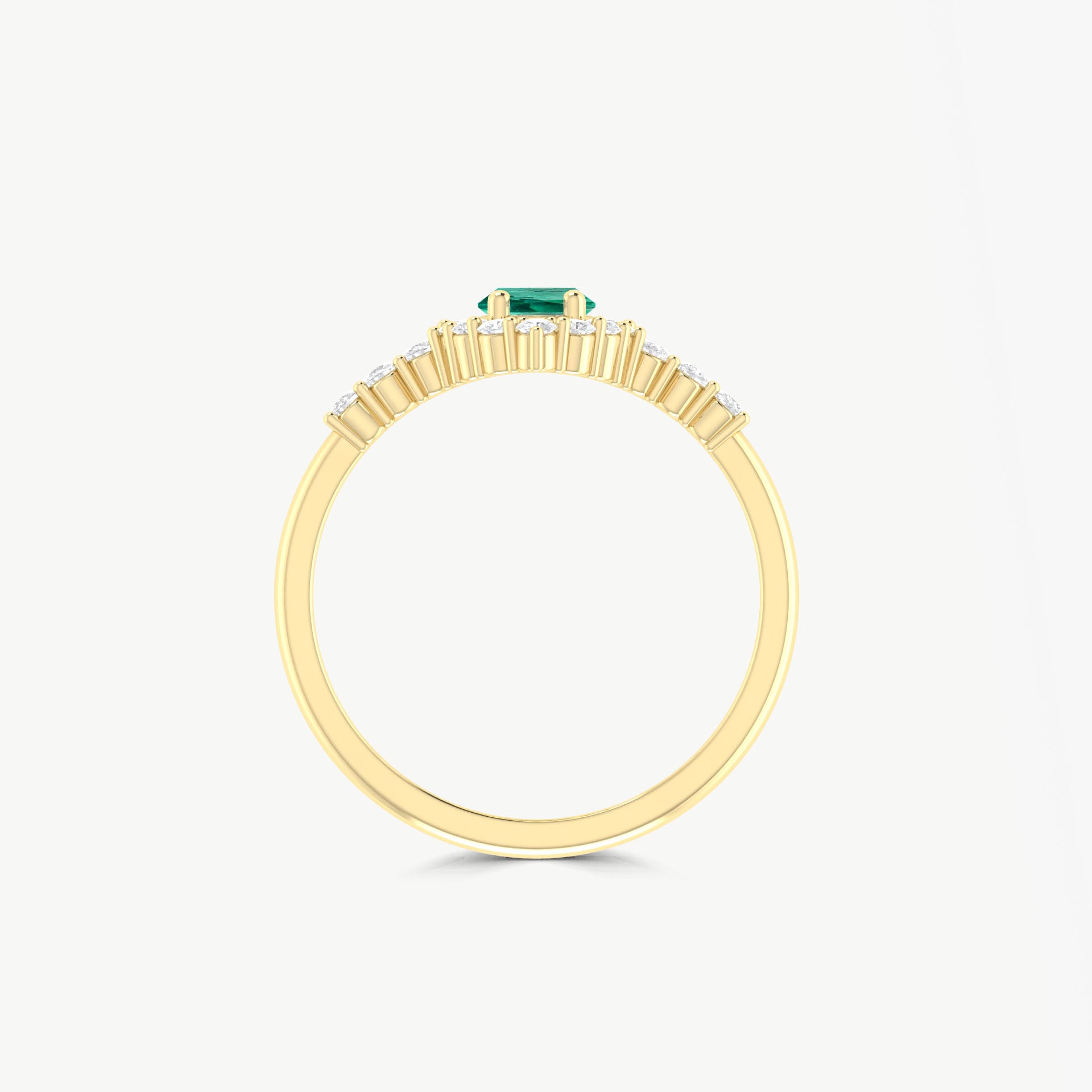 Lab Grown Marquise Emerald Ring for Women - Elegant 14K Gold Wedding, Engagement & Anniversary Jewelry Gift
