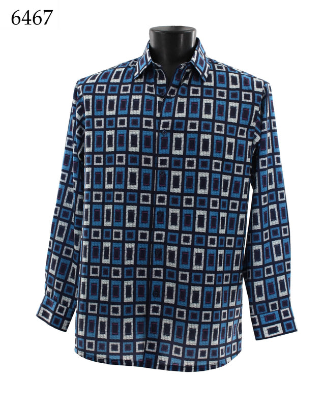 Bassiri Men's Long Sleeve Casual Shirt 6467 - Comfortable Button Down Work Shirt for Office, Business & Everyday Wear