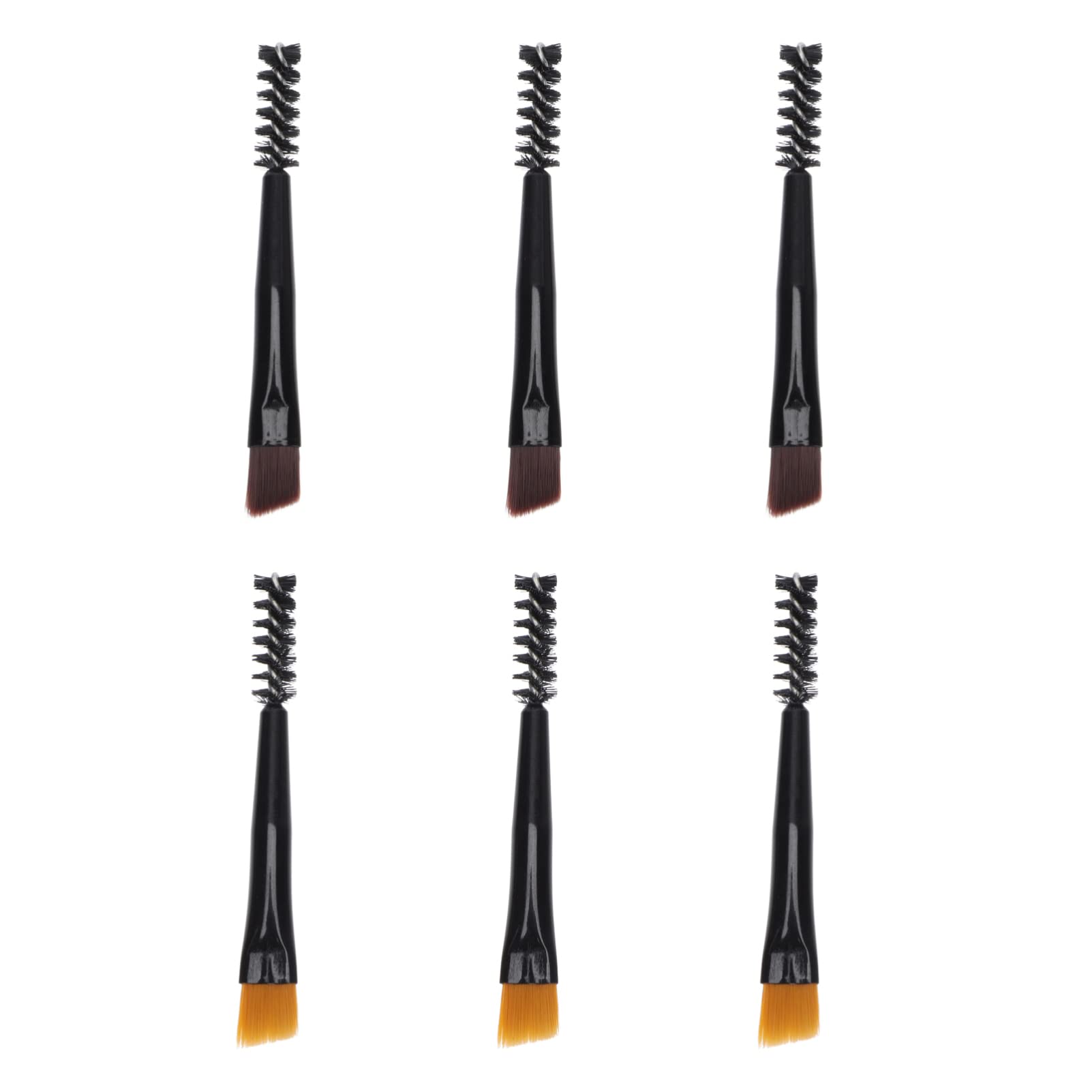 6-Piece Eyebrow Brush & Eyelash Comb Set - Professional Eyebrow Trimming, Shaping & Makeup Tools for Perfect Brows & Lashes - Ideal for Home Use, Salon Professionals & Travel Beauty Kits