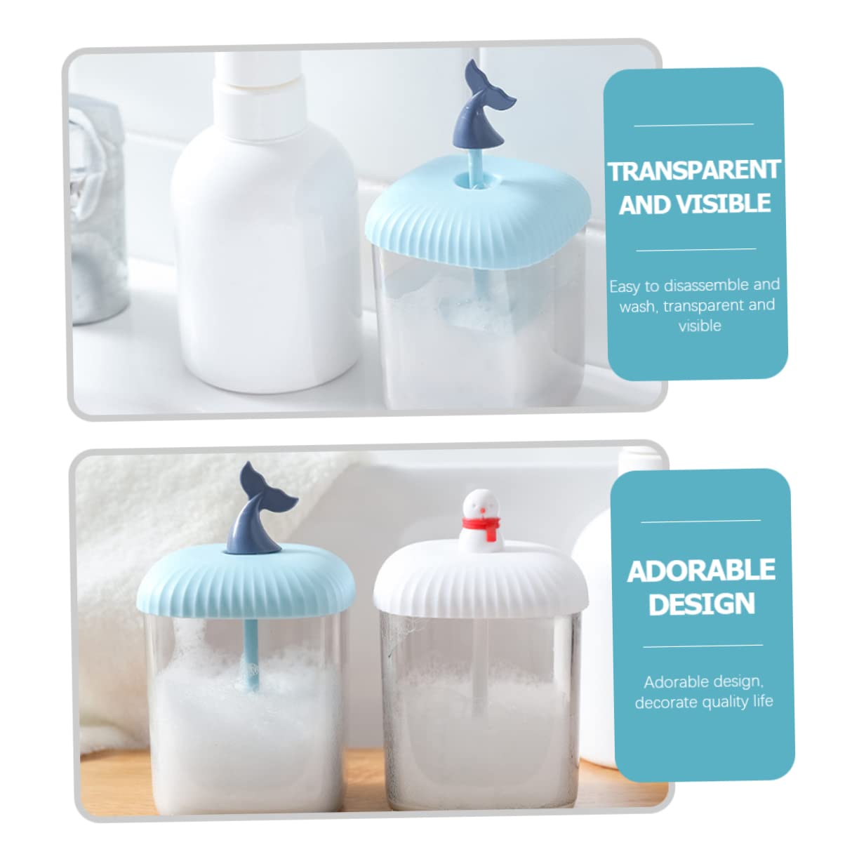 Homoyoyo 2-Pack Manual Foam Maker for Facial Cleansing - Travel-Friendly Bubble Maker for Face Wash & Skincare - Creates Rich Whipped Foam from Gels & Cleansers - Perfect for Daily Skincare Routine & Travel Essentials