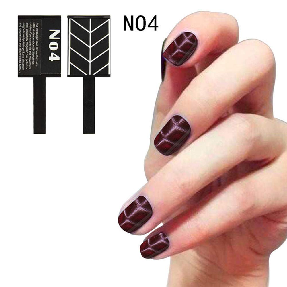 11 PCS Magnetic Nail Art Kit - Magnet Stick, Pen & Plates for 3D Cat Eye Gel Polish | DIY Manicure Tools for Professional Salon & Home Nail Designs