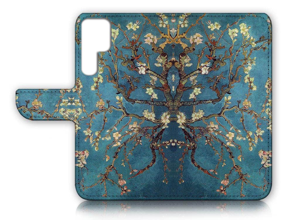 Samsung Galaxy S22 Ultra Flip Wallet Phone Case Cover with Card Holder - Almond Blossoms Design (Model A24256) - Perfect for Daily Use, Business Meetings & Travel Protection