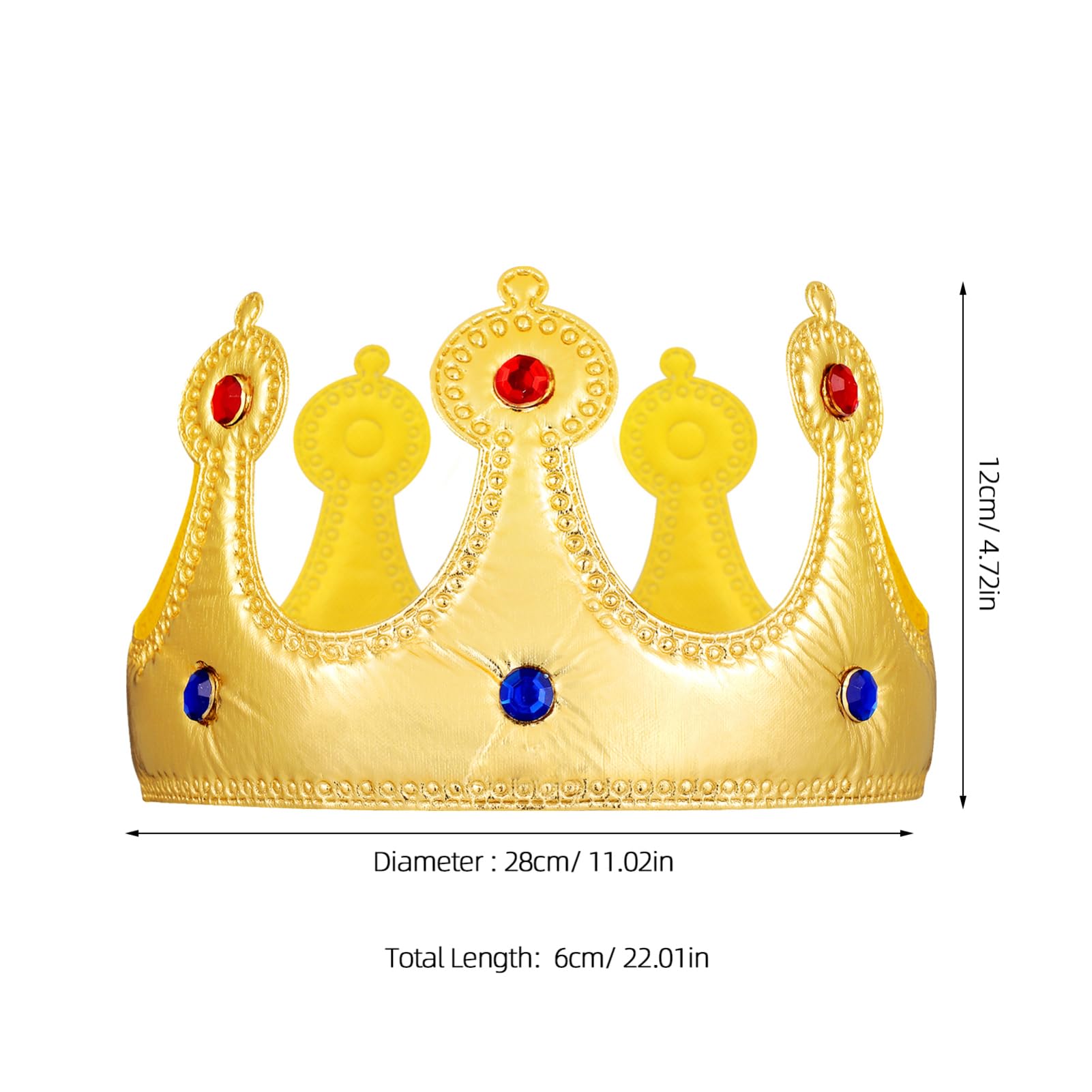 1pc Birthday King Crown for Kids - Adjustable Party Crown Hat for Boys & Girls - Perfect for Birthday Parties, Celebrations & Photo Props