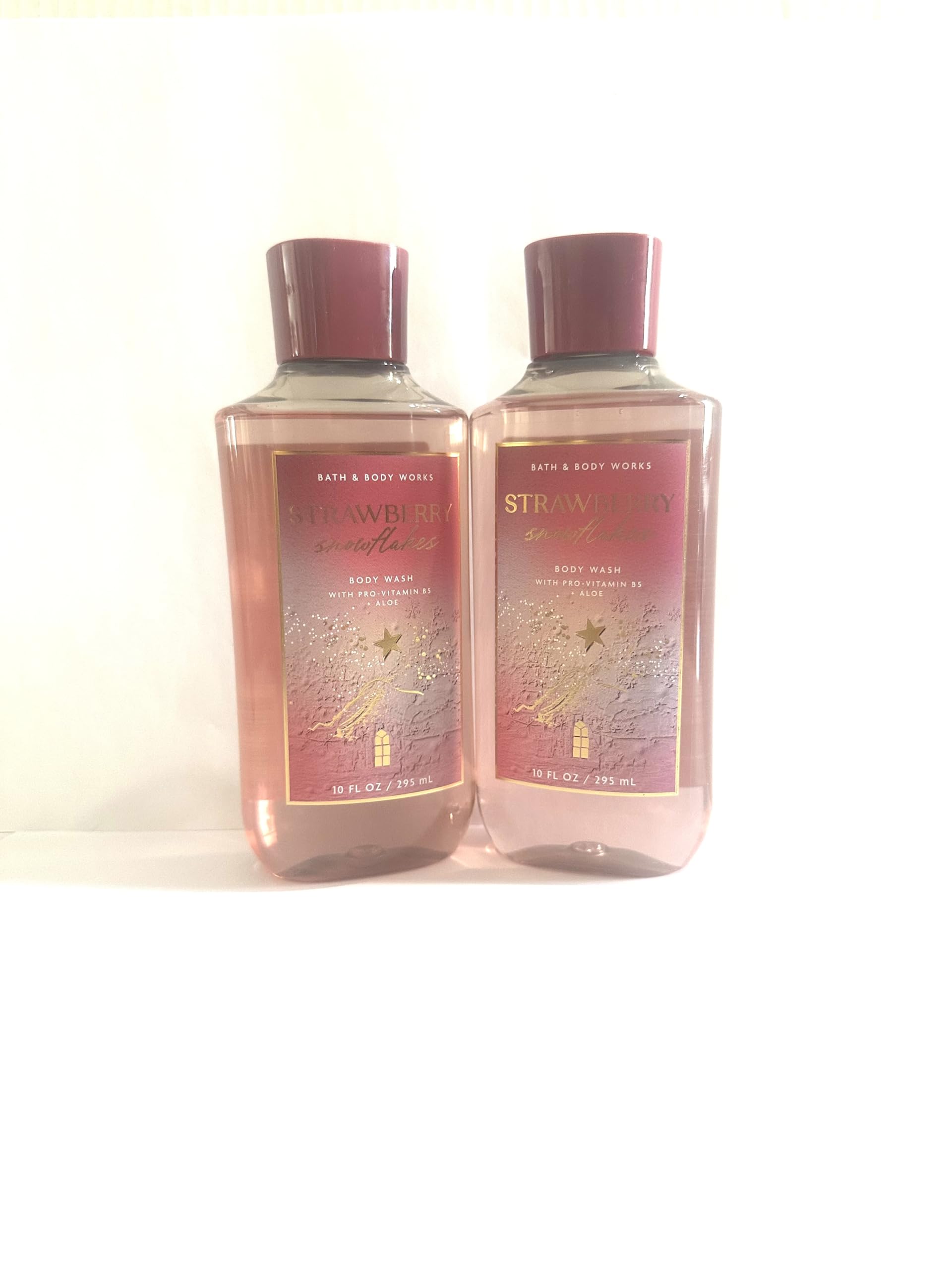 Strawberry Snowflakes Moisturizing Body Wash - 2 Pack for Soft & Smooth Skin | Perfect for Winter & Holiday Bathing
