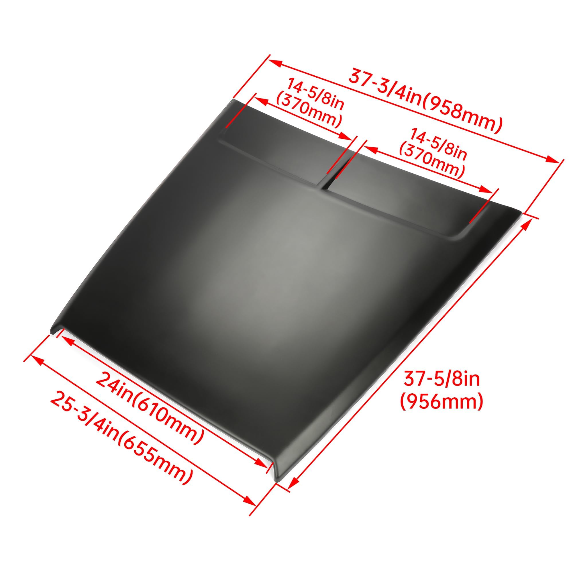 KUAFU Front Hood Scoop Cover for 2015-2020 Ford F-150 Truck | Black Painted Hood Scoop Vent Cover | Upgrade Your Truck's Style & Protection