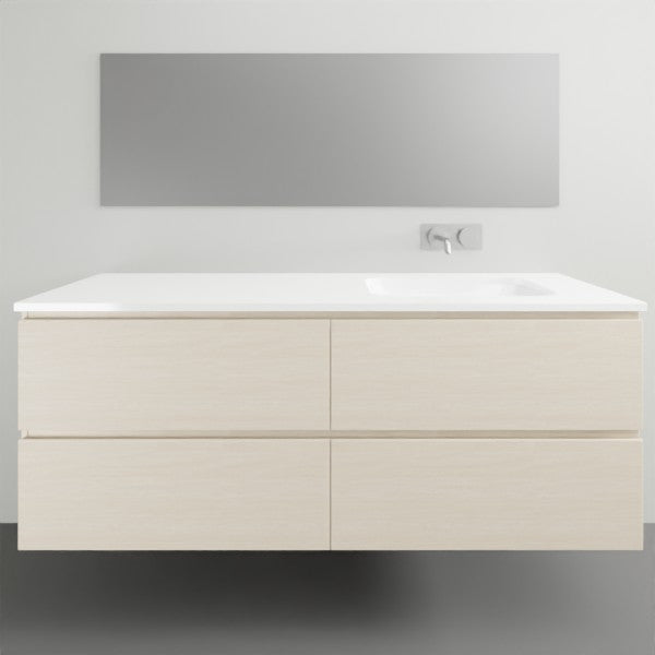 ADP Glacier Lite All Drawer Twin Vanity with Solid Surface Top - Modern Bathroom Vanity Set with Storage Drawers for Master Bath & Guest Room Remodel