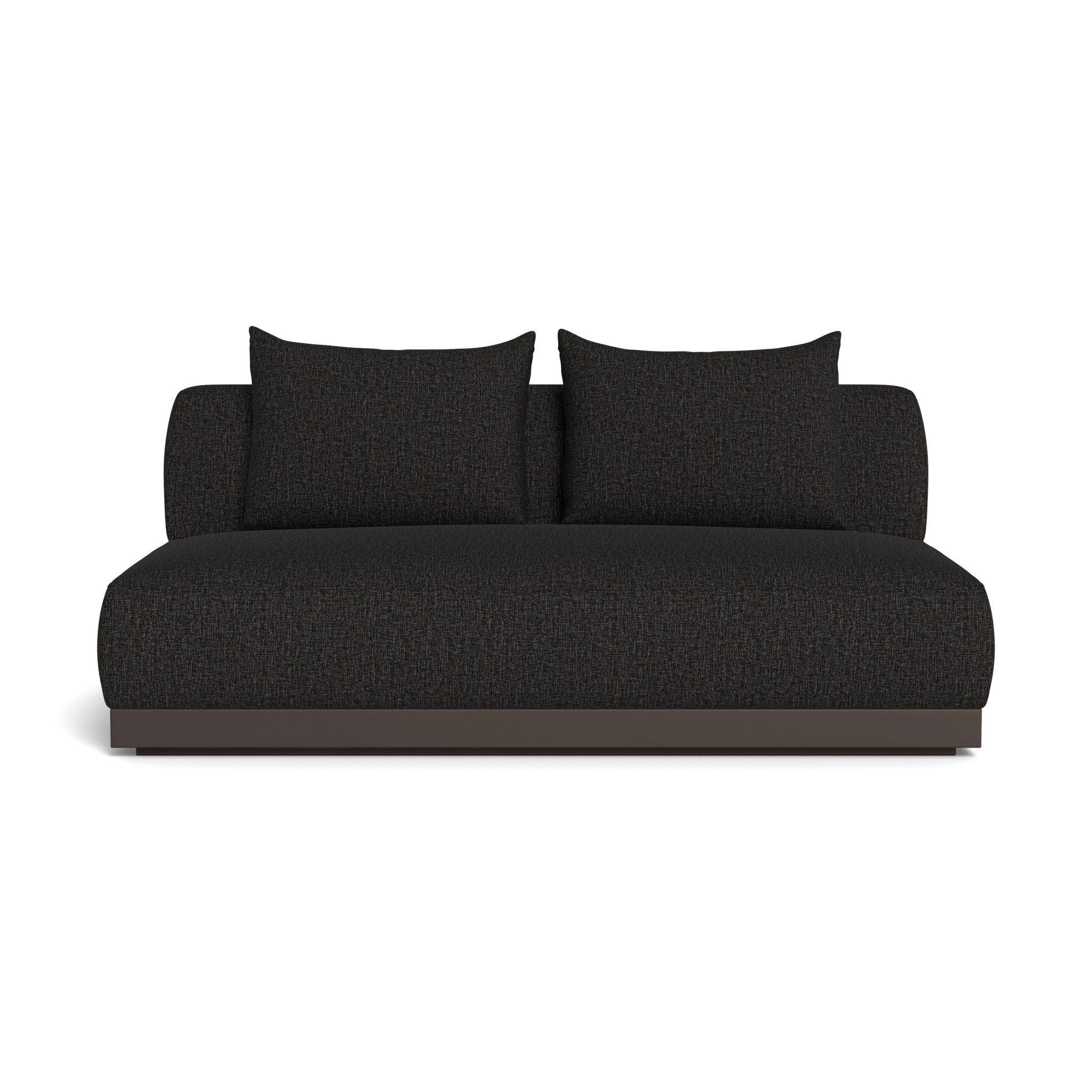 Amalfi 2-Seat Armless Sofa - Modern Loveseat for Small Spaces, Living Room, Apartment & Office - Soft Fabric Upholstery, Comfortable Seating for Relaxing & Socializing