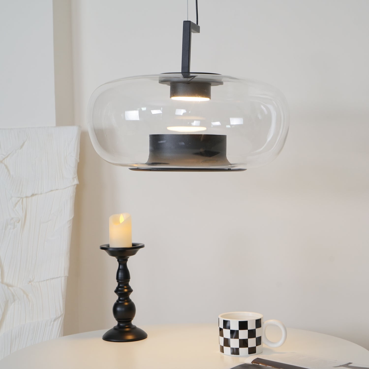 Modern Double Pendant Lamp - Adjustable Hanging Light Fixture for Kitchen Island, Dining Room, and Living Room Decor