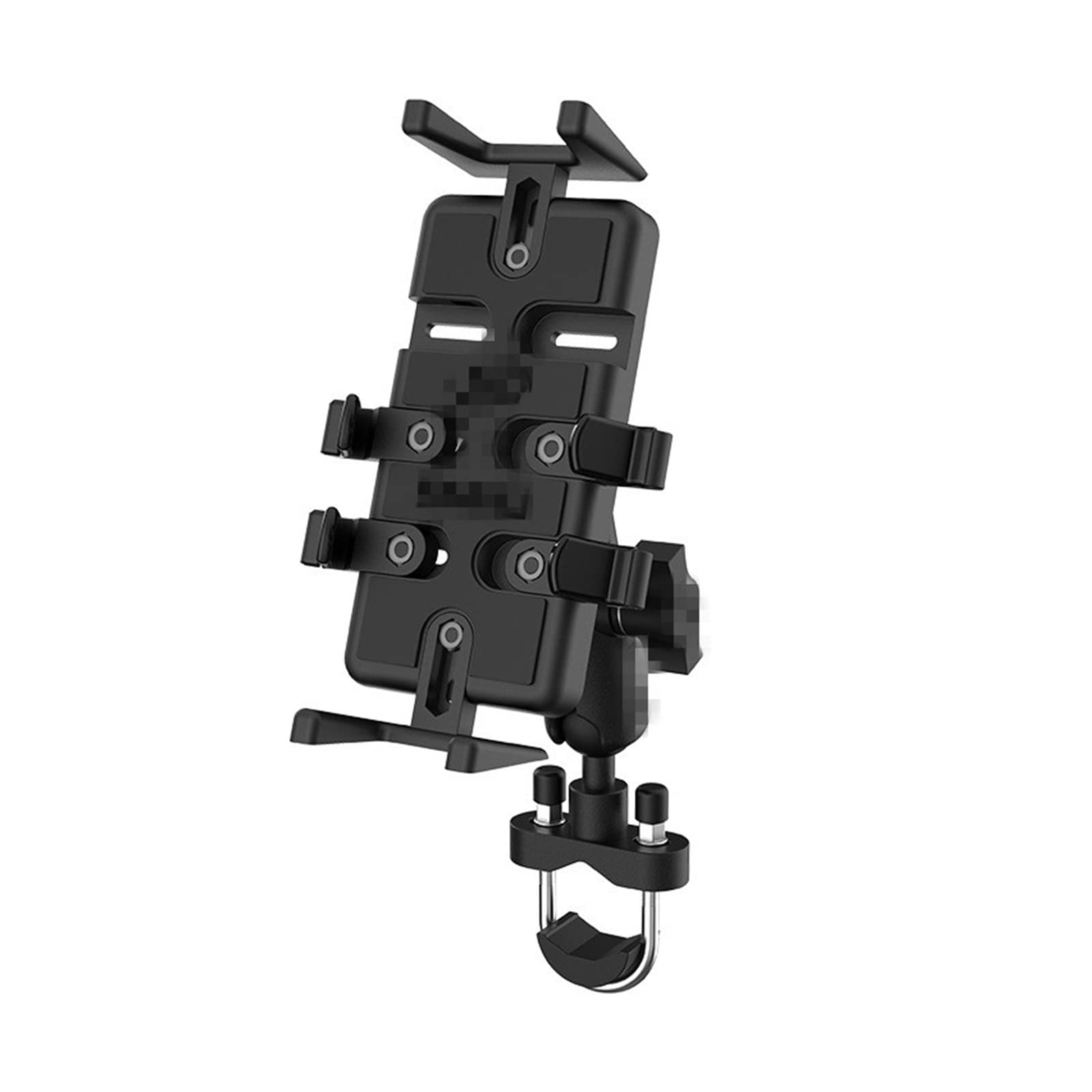 360° Rotatable Motorcycle & Bicycle Handlebar Phone Mount - Universal Rearview Mirror Phone Holder for Safe Riding (Color: Black) - Perfect for GPS Navigation, Cycling & Motorcycle Adventures
