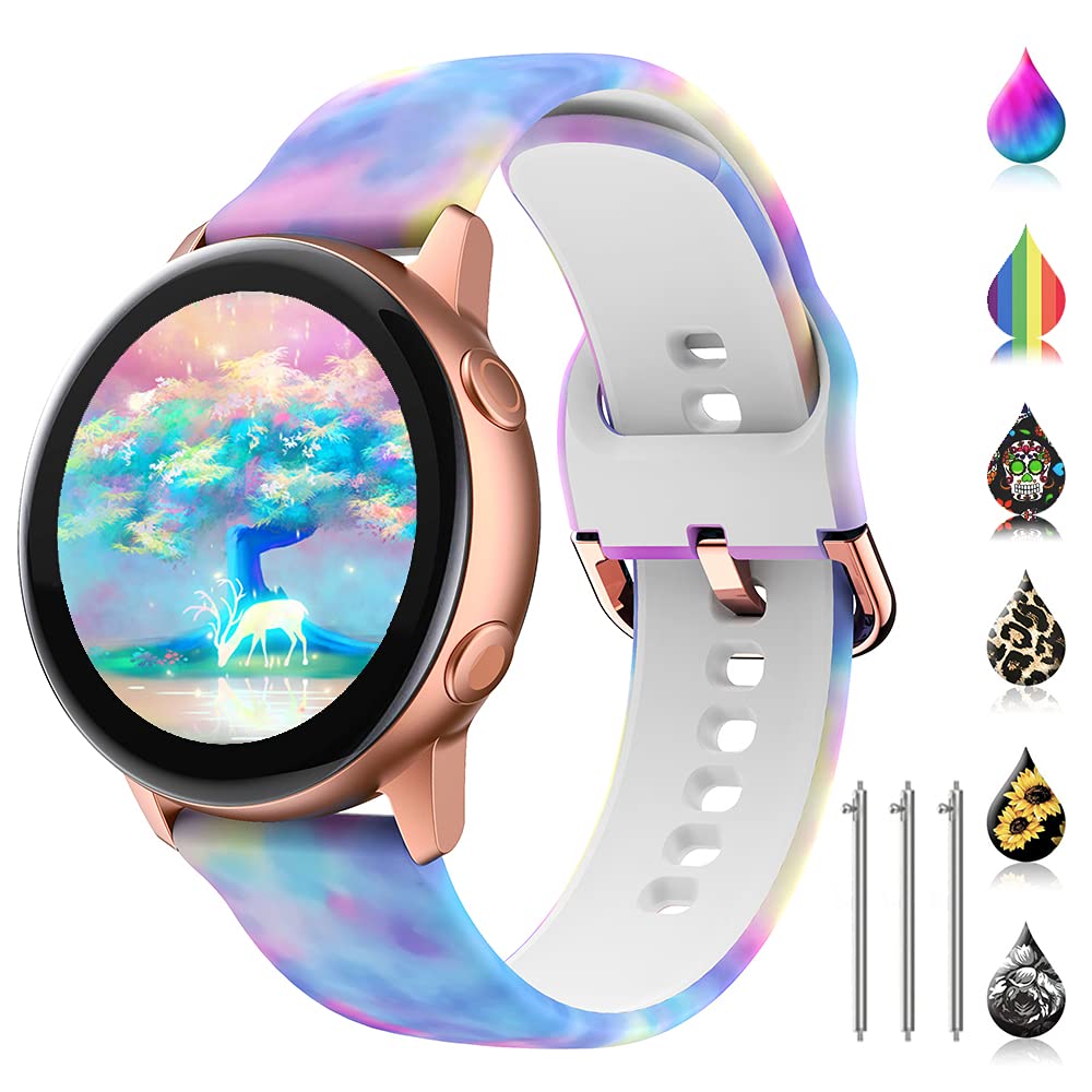 TOOLAIK 20mm Sports Wristband Compatible with Samsung Galaxy Watch 6 Classic 47mm/43mm, Watch 5/5 Pro, Watch 4, Galaxy Watch 3 41mm & Active 2 40mm/44mm - Durable & Comfortable Watch Band for Men & Women - Perfect for Running, Gym & Outdoor Activities